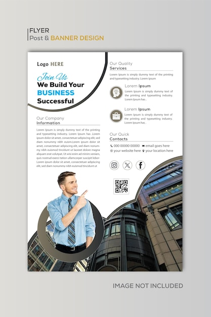 Une publicité commerciale pour une entreprise qui dit entreprise