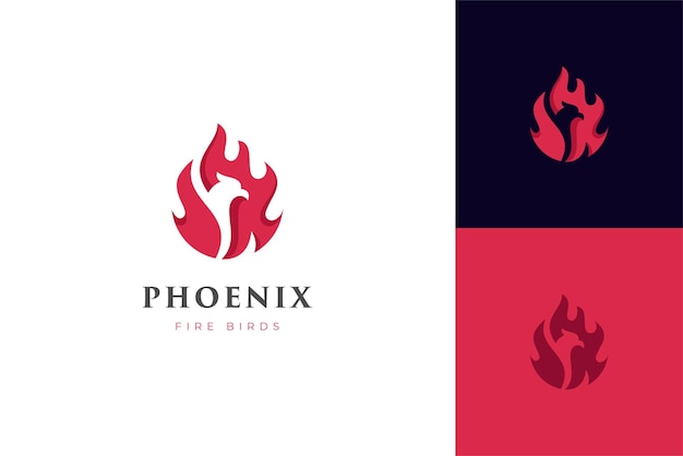 Vecteur la puissance de la conception du logo de phoenix fire falcon ou faucon modèle vectoriel d'illustration d'animaux impressionnant