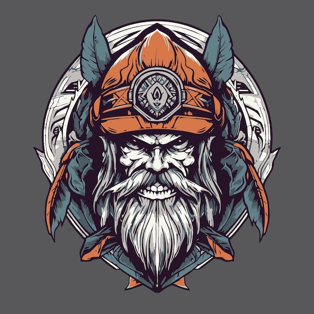 Vecteur puissant graphique de guerrier viking pour t-shirt