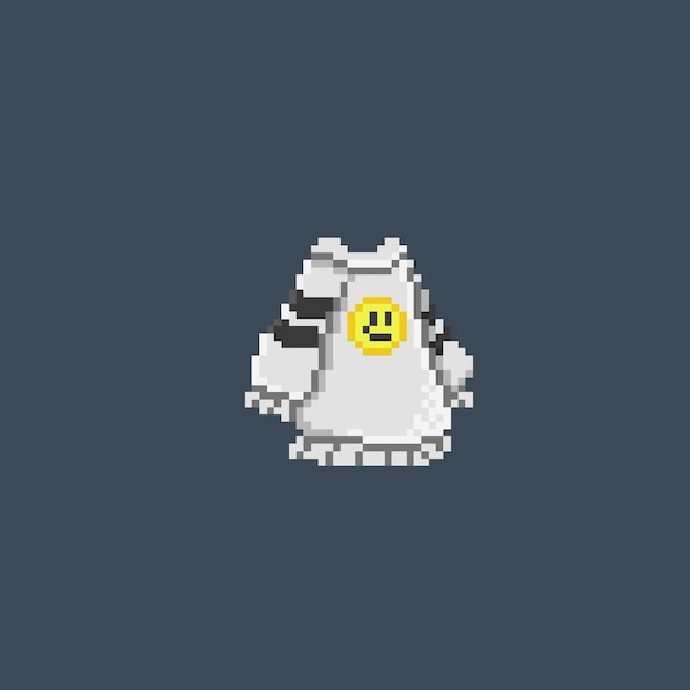 Pull Blanc Dans Un Style Pixel Art