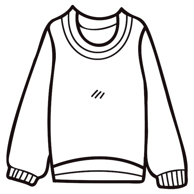 Pull mignon dessiné à la main pour les femmes dans le style doodle