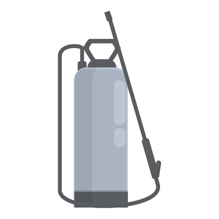 Vecteur pulvérisateur pompe icône dessin animé vecteur pesticide ravageur équipement chimique