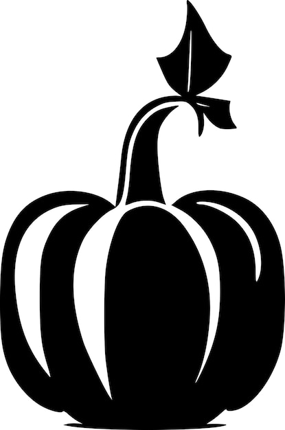 Vecteur pumpkin black and white isolated icon vector illustration