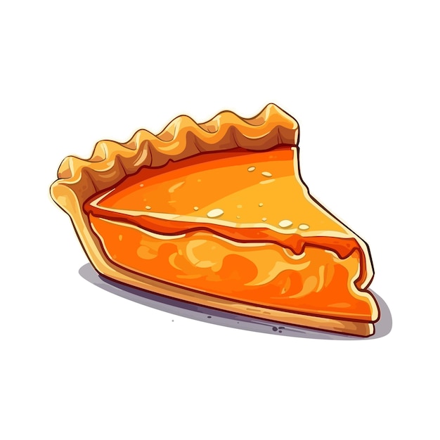 Vecteur pumpkin pie slice clip illustration artistique réalisée par