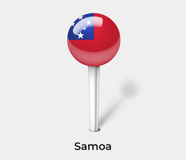 Punaise Samoa Pour Illustration Vectorielle De Carte