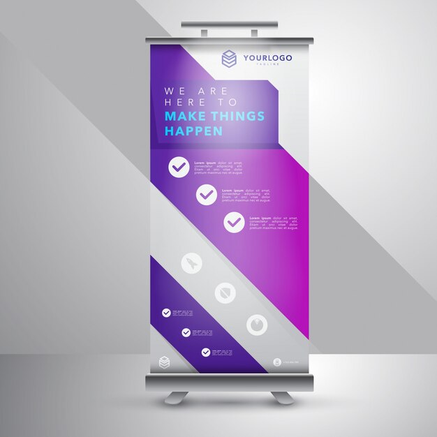 Purple Roll Up Design