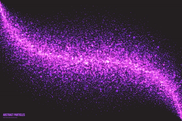 Vecteur purple shimmer glowing particles vector background
