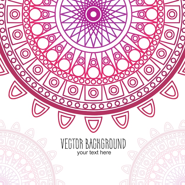 Vecteur purple tribal mandala background