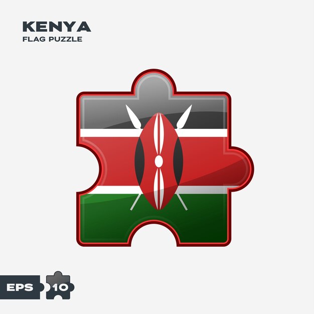 Puzzle du drapeau du Kenya