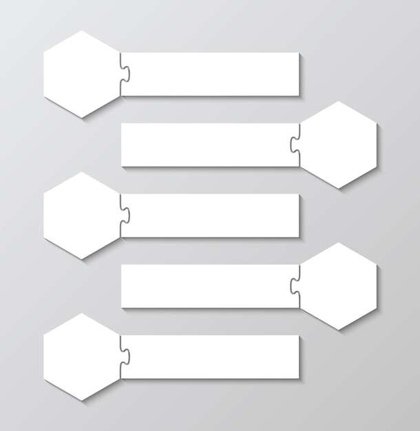 Vecteur puzzle graphique d'information avec 4 pièces grille de puzzle présentation d'affaires pour les infographies