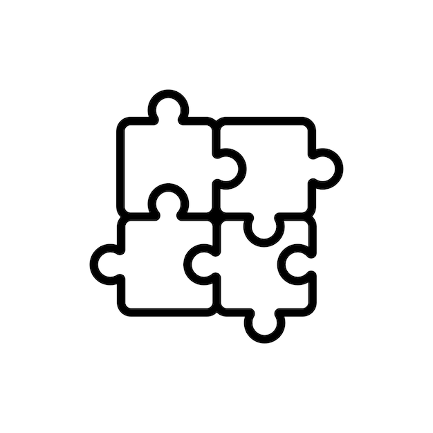 Puzzle signe symbole vecteur
