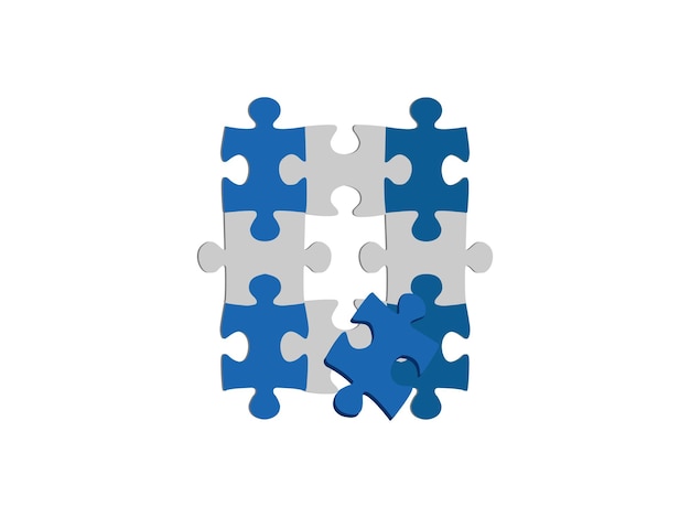puzzles de puzzle vectoriel 3D
