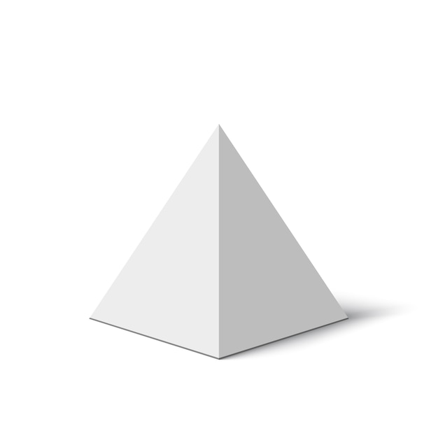 Pyramide blanche. illustration.