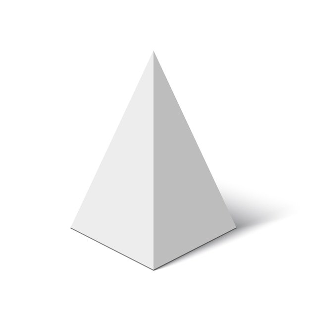 Pyramide blanche. illustration.