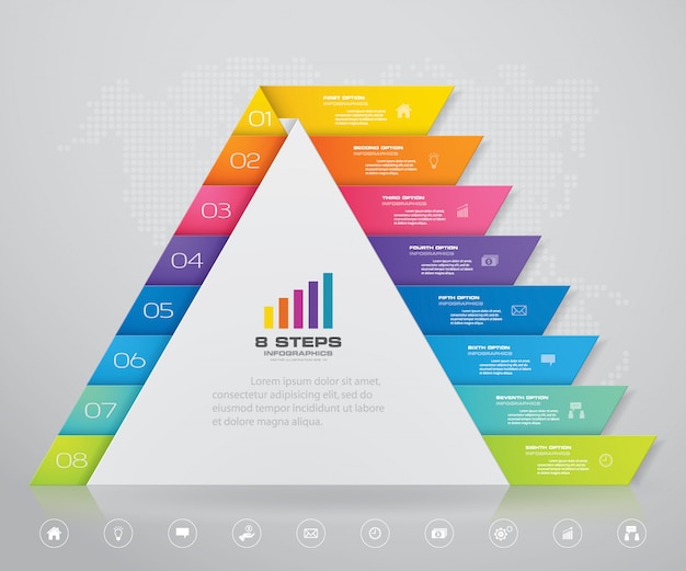 Pyramide Avec Espace Libre Pour Le Texte à Chaque Niveau.