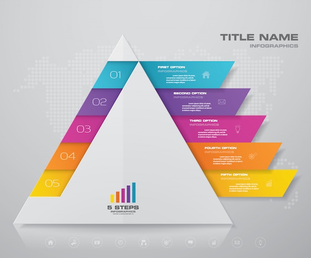 Pyramide à étapes Avec Espace Libre Pour Le Texte à Chaque Niveau.