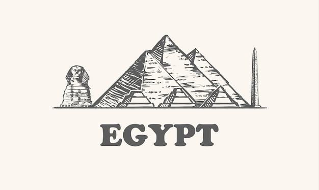 Pyramides, Sphinx Et Obélisque En Egypte