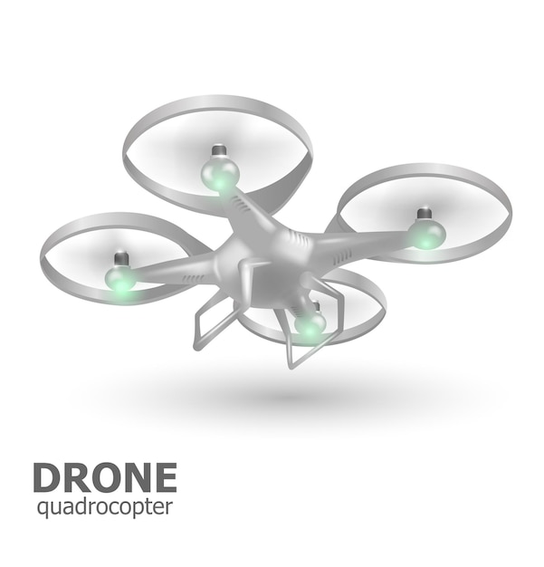 Quadrocopter drone volant