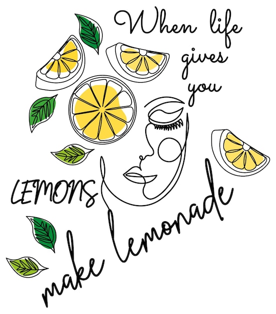 Quand La Vie Vous Donne Des Citrons, Faites Une Conception De Citation De Motivation De Limonade