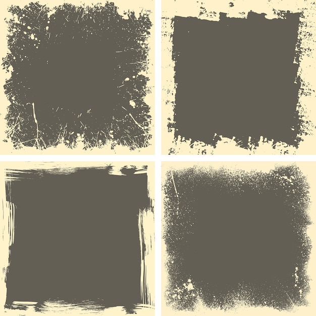 Quatre cadres grunge