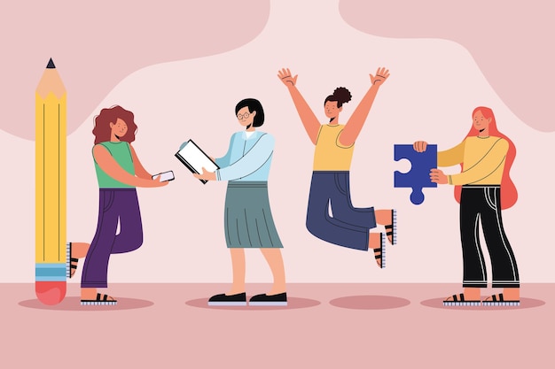Quatre personnages féminins innovants