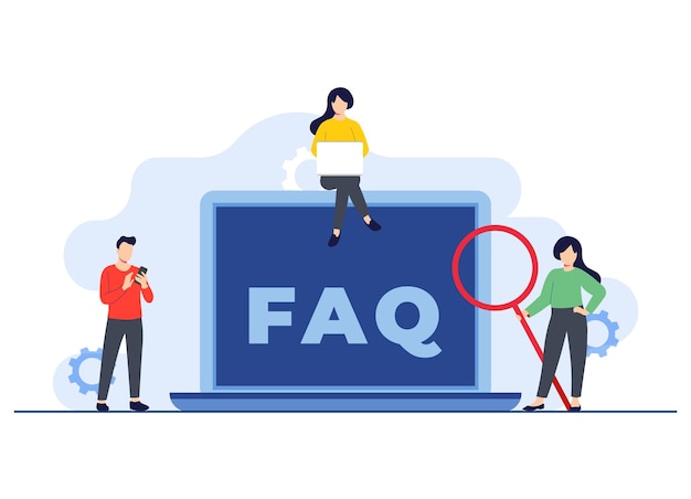 questions fréquemment posées illustration plate