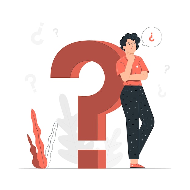 Les questions marquent l'illustration