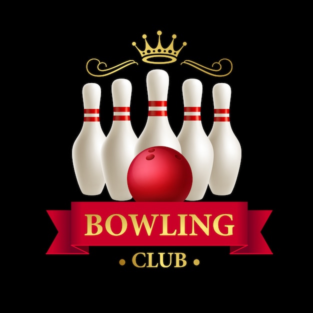 Quille Dispersée Et Boule De Bowling.