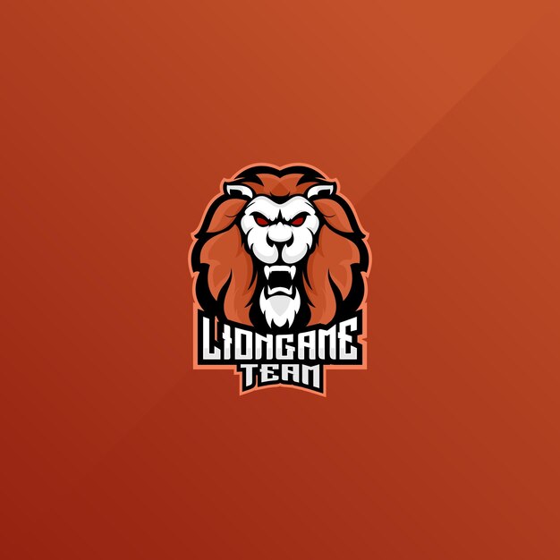 Équipe esport de conception de logo en colère Lion