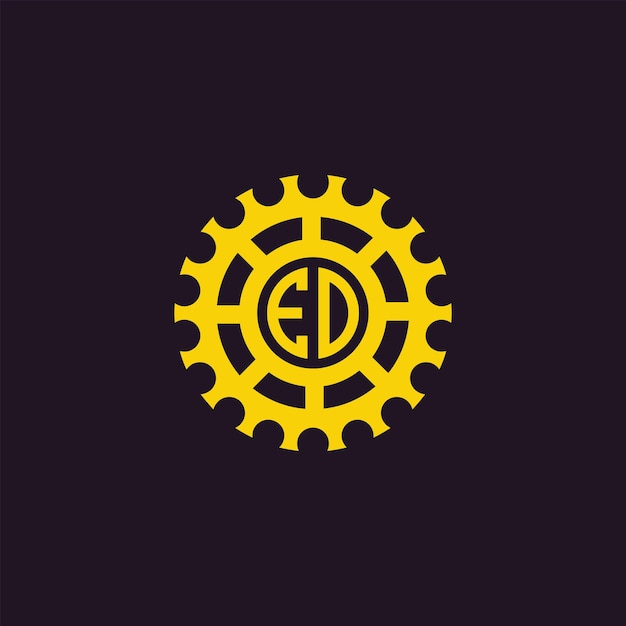 Équipement avec la conception initiale du logo E et D