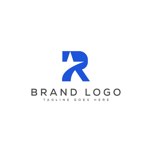 R conception de modèle vectoriel de logo pour la marque