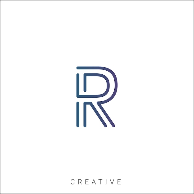 R Design créatif du logo Branding Design du logo Illustration vectorielle Design moderne Conception du monogramme