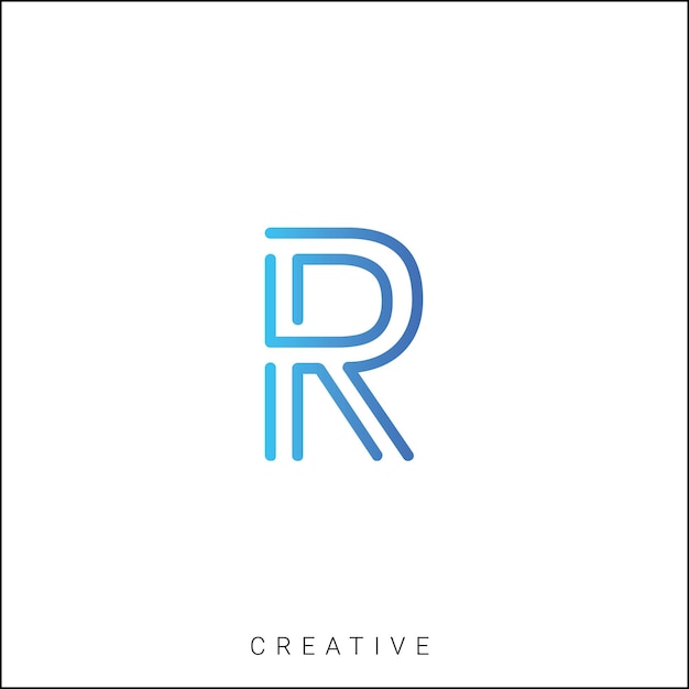 R Design créatif du logo Design minimal du logo Design classique Vector dernier design du logo Monogramme