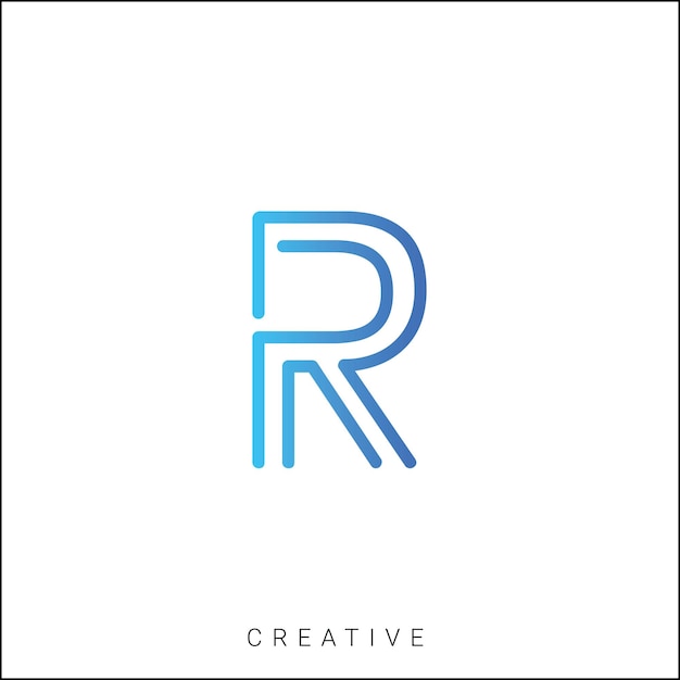 R Design créatif du logo Design minimal du logo Design classique Vector dernier design du logo Monogramme