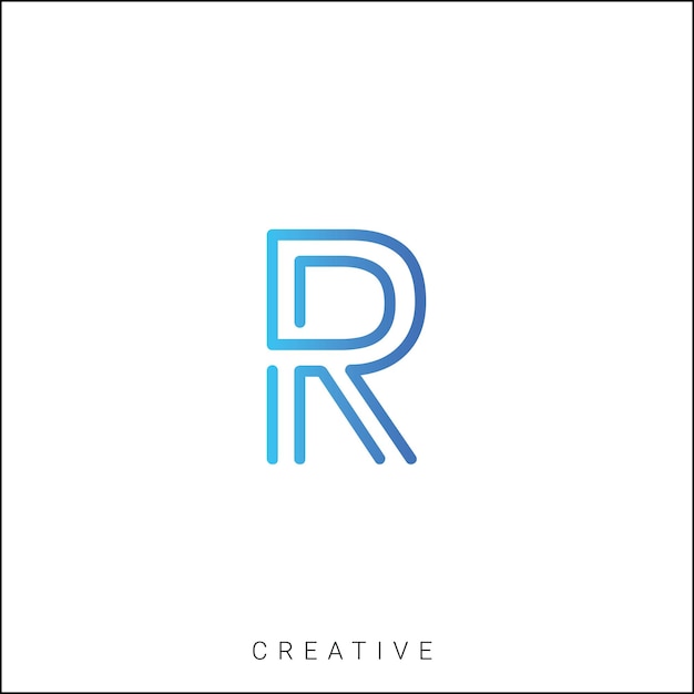 R Design créatif du logo Design minimal du logo Design classique Vector dernier design du logo Monogramme