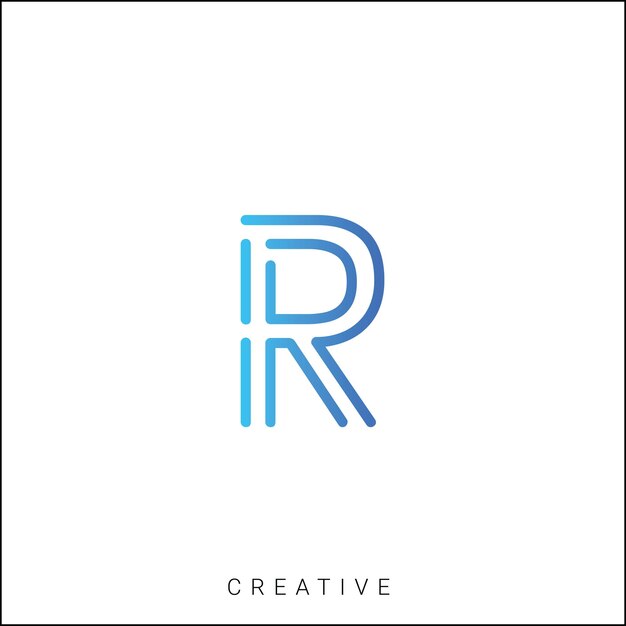 R Design créatif du logo Design minimal du logo Design classique Vector dernier design du logo Monogramme