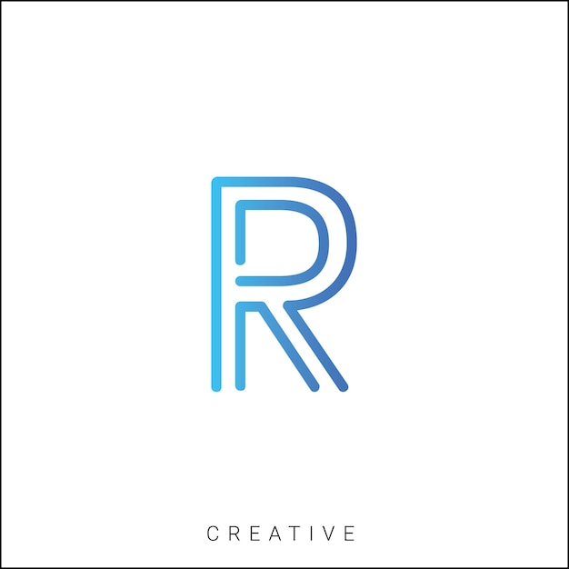 R Design créatif du logo Design minimal du logo Design classique Vector dernier design du logo Monogramme