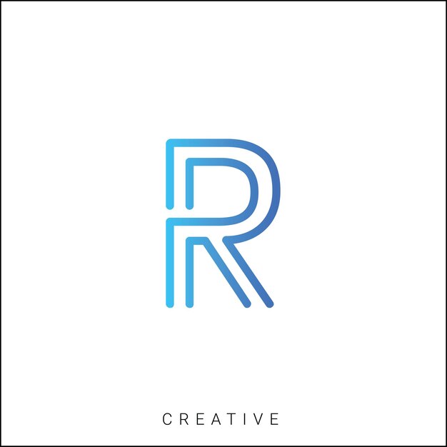 R Design créatif du logo Design minimal du logo Design classique Vector dernier design du logo Monogramme