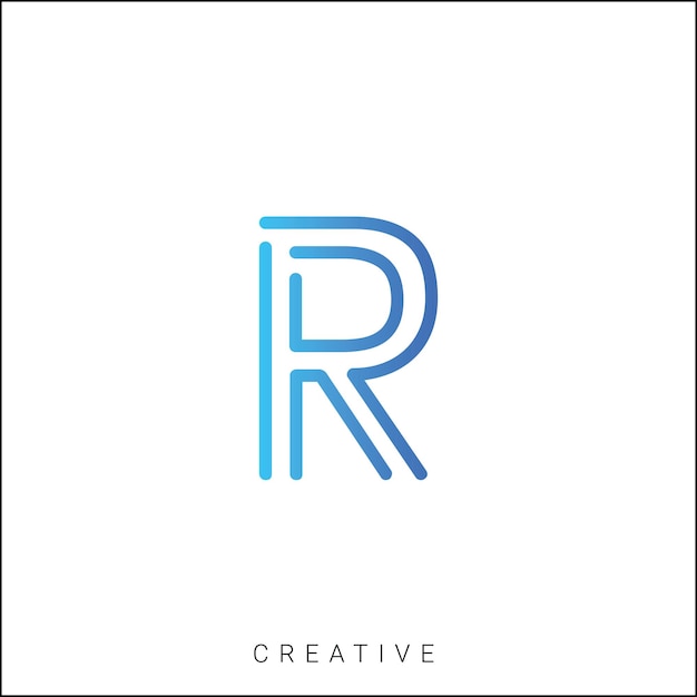 R Design créatif du logo Design minimal du logo Design classique Vector dernier design du logo Monogramme