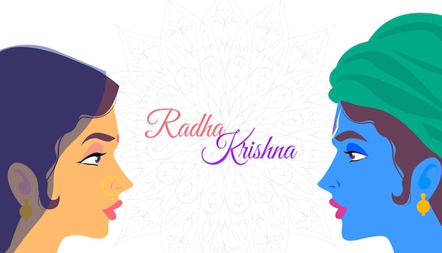 Vecteur radha krishna vecteur 01