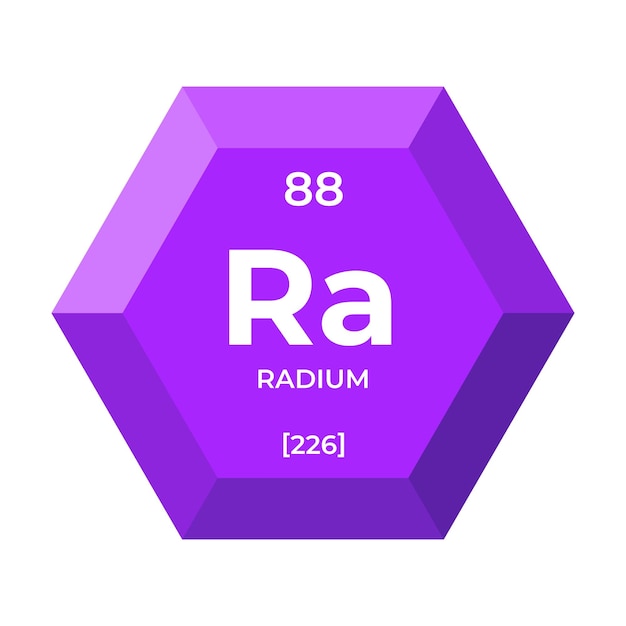 Le radium est l'élément chimique numéro 88 du groupe Post Transition Metal.