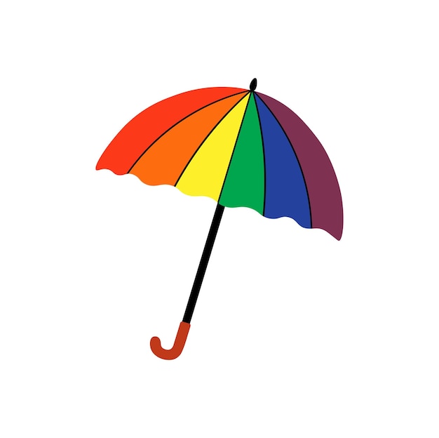 Rainbow Umbrella Pride Symbole des droits LGBT Illustration vectorielle