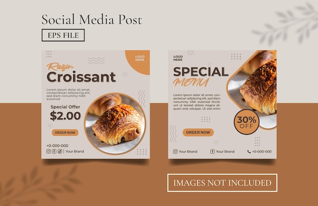 Raisin Croissant Publication Ou Dépliant Sur Les Réseaux Sociaux