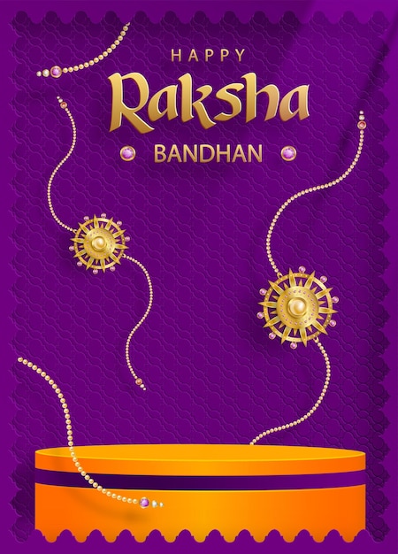 Raksha Bandhan 3d Podium Style De Scène Ronde Pour Le Festival Indien