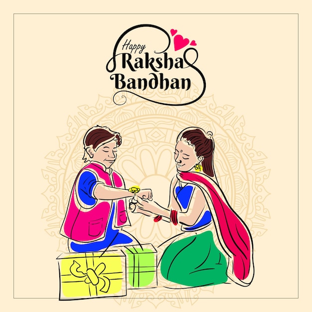 Raksha Bandhan Tisser Des Souvenirs De L'unité Joyeux Raksha Bindhan