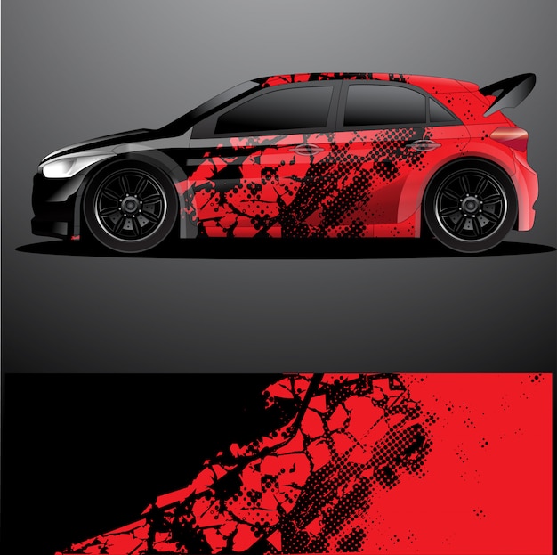 Rallye Voiture Autocollant Graphique Wrap, Abstrait