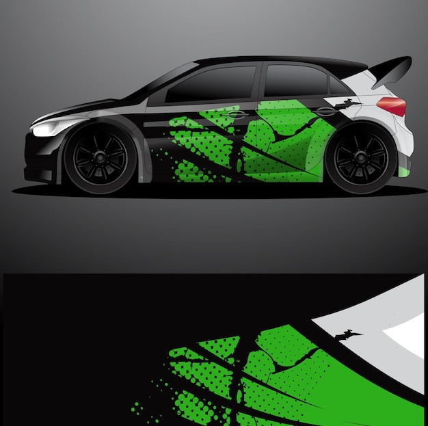 Rallye Voiture Sticker Graphique Wrap Vecteur Abstrait