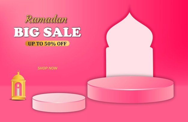 Ramadan Big Sale Banner Promotion Vecteur Gratuit