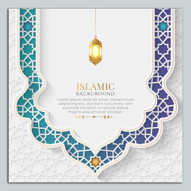 Ramadan kareem 2024 jeu vectoriel de cartes de vœux or demi-lune bannière dessins de flyer