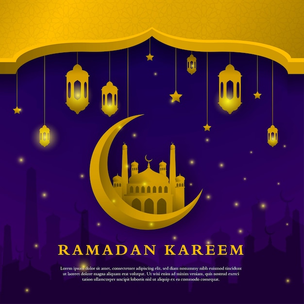 Ramadan Kareem Background Template Premium